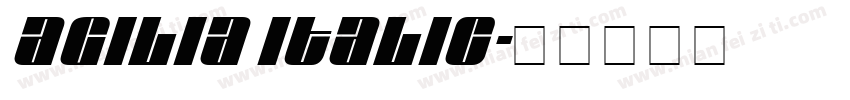 Agilia Italic字体转换